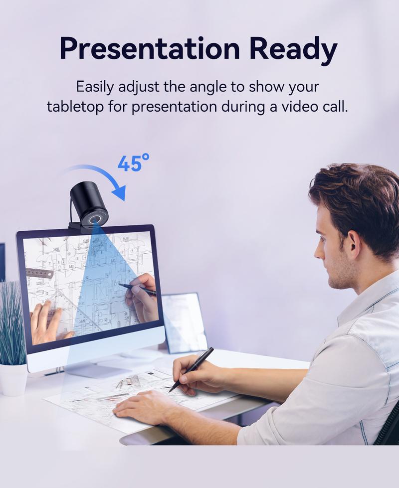 EMEET S800 4K HDR Webcam Autofocus Streaming Camera with Built-in Privacy Cover for Streaming Video Games Fathers Day Gift Laptop, TikTokShopBlackFriday