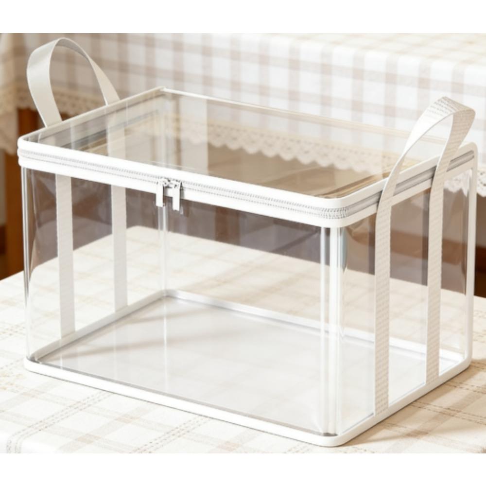 The storage box is stackable with a sturdy and durable structure, suitable for books, clothes, snacks and office documents. It can be used in homes and offices, featuring a space-saving design.