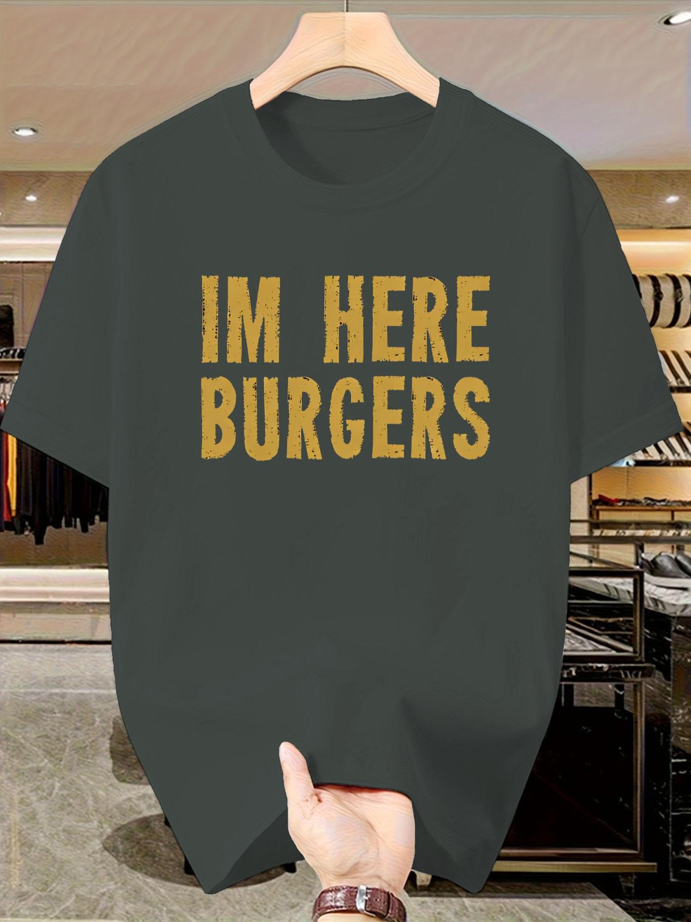 2026 Summer New! Burger T-Shirt for Food Lovers, Versatile and Stylish, Perfect Gift for Friends/boyfriend, Casual Short Sleeve Top