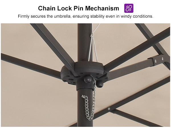 PURPLE LEAF 15 ft Double-Sided Outdoor Market Table Umbrella with Base for Pool PURPLE LEAF 15 ft Double-Sided Outdoor Market Table Umbrella with Base for Pool