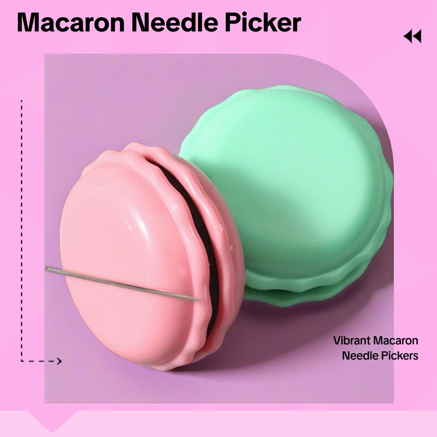 Macaron Color Needle Picker, Needle Grinder Tool, Fabric Embroidery Brush, DIY Sewing Tools, Pearl Needle Magnetic Box