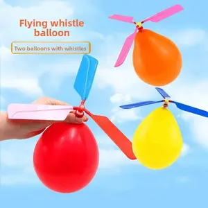 Balloon airplane, helicopter, children's toy gift, powered propeller small airplane, creative small experiment for elementary school students