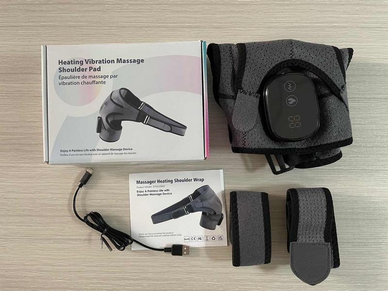 Heated Shoulder Wrap, Shoulder Heating Pads Massager, Electric Cordless Vibration Massage,Comfort Heated Shoulder Braces