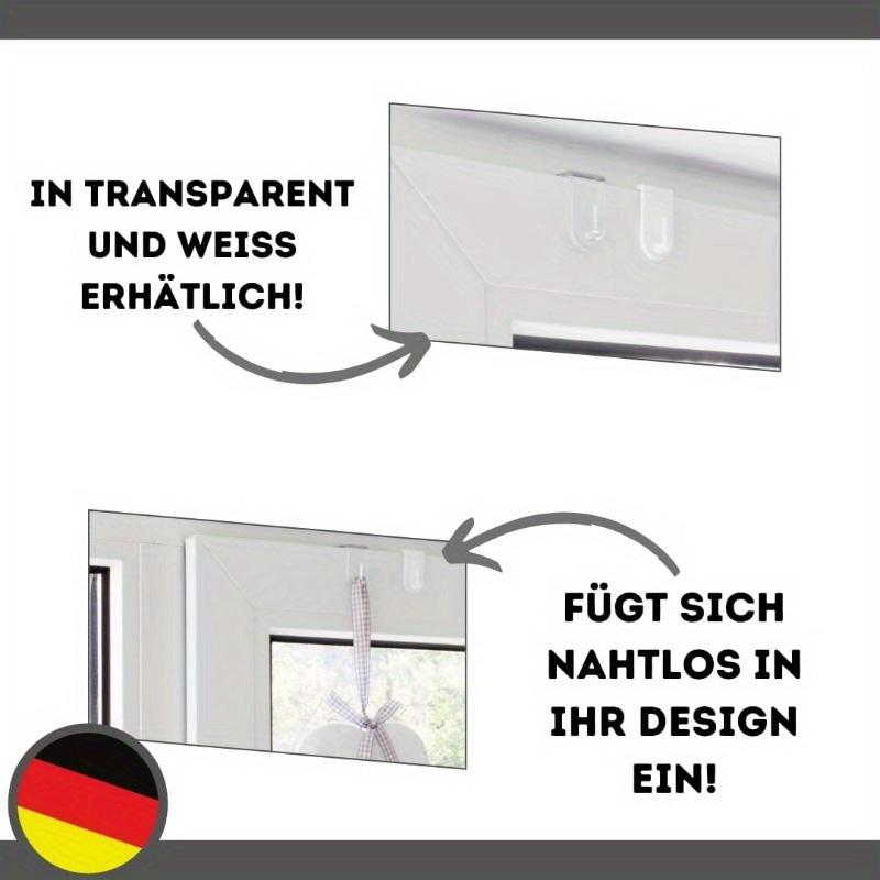 8pcs Window Hooks, Decorative Hooks, Hangers, Transparent,  Suitable for Windows with A Maximum Folding, Perfect for Window Decoration