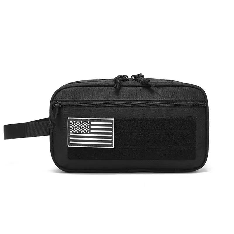 High Density Multifunctional Storage Pouch, Large Capacity Molle Gym Toiletry Bag with Waterproof Compartments for Business Travel, Camping & Outdoor Activities