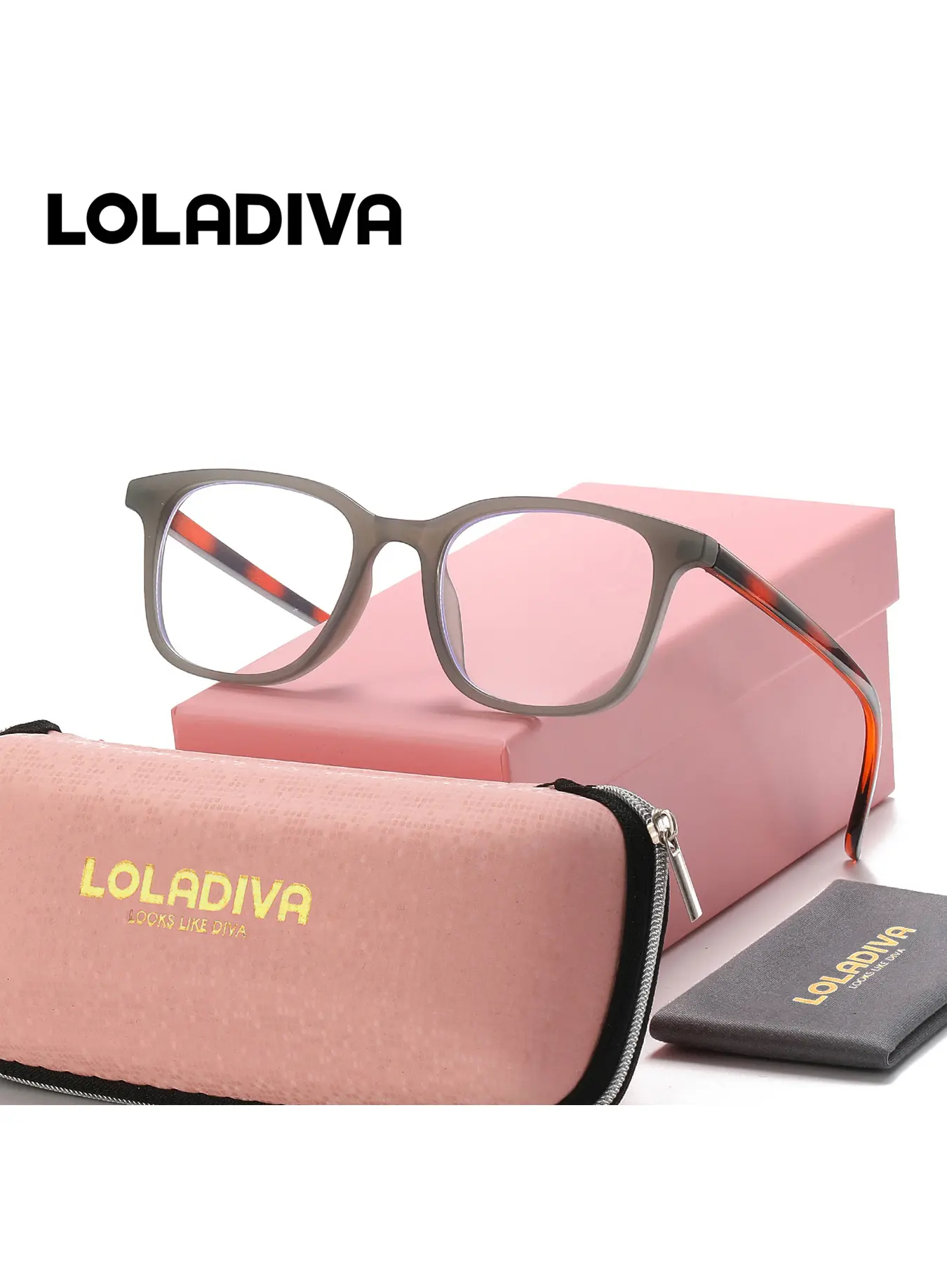 LolaDiva 1 Piece Unisex Comfortable Lightweight Full Frame Plaon Glasses Suitable For Daily Wear Square Frame Plaon Glasses