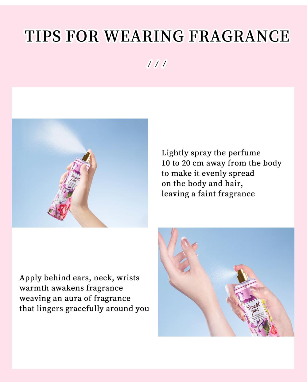 8 FL OZ Hair & Body Fragrance Mist for Women - Long-Lasting Perfume, Perfect for Dating, Parties and Gift Giving Floral Mint Scent Lightweight Scent Highly Scented