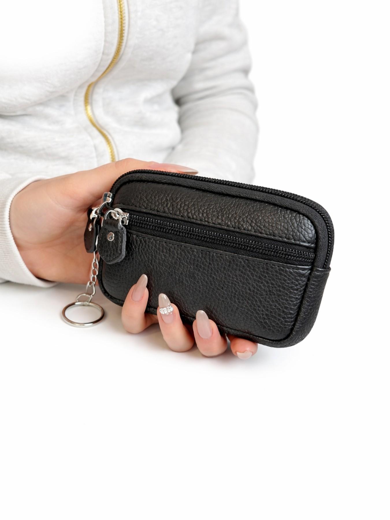 New Women’s PU Leather Zip Wallet, Small Coin Purse Card Holder with Keychain, Portable Mini Clutch Wrist Wallet New Women’s PU Leather Zip Wallet, Small Coin Purse Card Holder with Keychain, Portable Mini Clutch Wrist Wallet