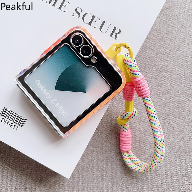 Y2K Colorful Braided Phone Lanyard, Viral Neon Mini Wrist Strap for Smartphones, Detachable Tethered Accessory with Adjustable Knot, lightweight woven design & secure attachment, ideal for music festivals, beach trips, travel days and casual streetwear