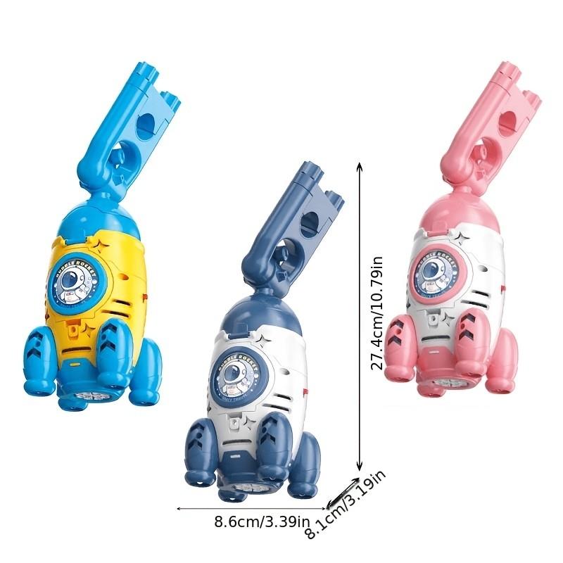 Rocket Car Bubble Machine Bicycle Electric Fully Automatic Rechargeable Kids Outdoor Toy Boy Girl, LED Light, Includes 50ML Bubble Liquid