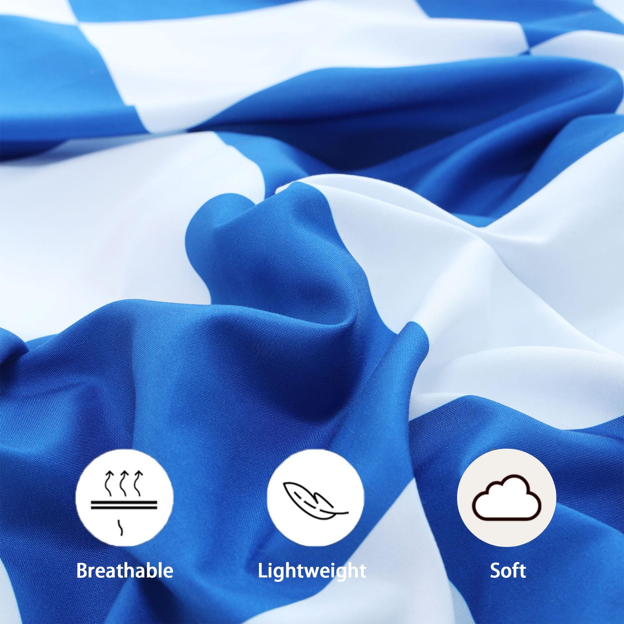 Modern minimalist blue & white plaid geometric bedding set, 3-piece set includes 1 duvet cover and 2 pillowcases, without inserts.Easy to remove, durable, perfect for bedroom decoration, soft and comfortable.