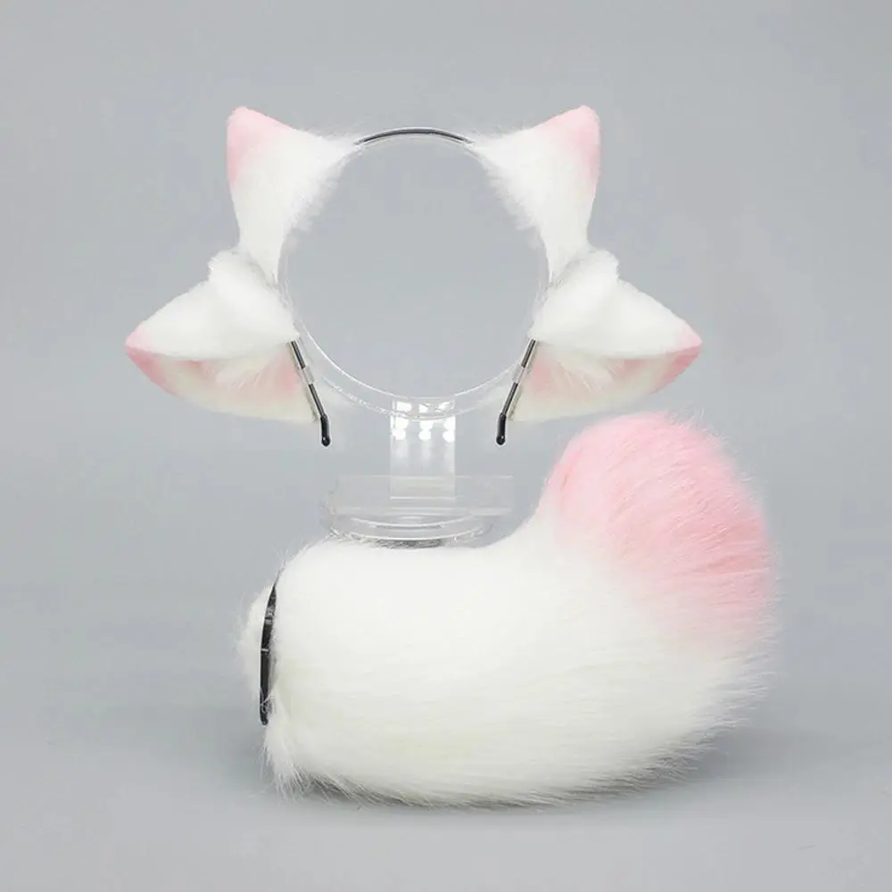 New Arrival 2Pcs/set Sheep Ear Hair Band Sheep Tail Plush Animal Ear Tail Dress Up Performance Costume Accessories Cosplay Props