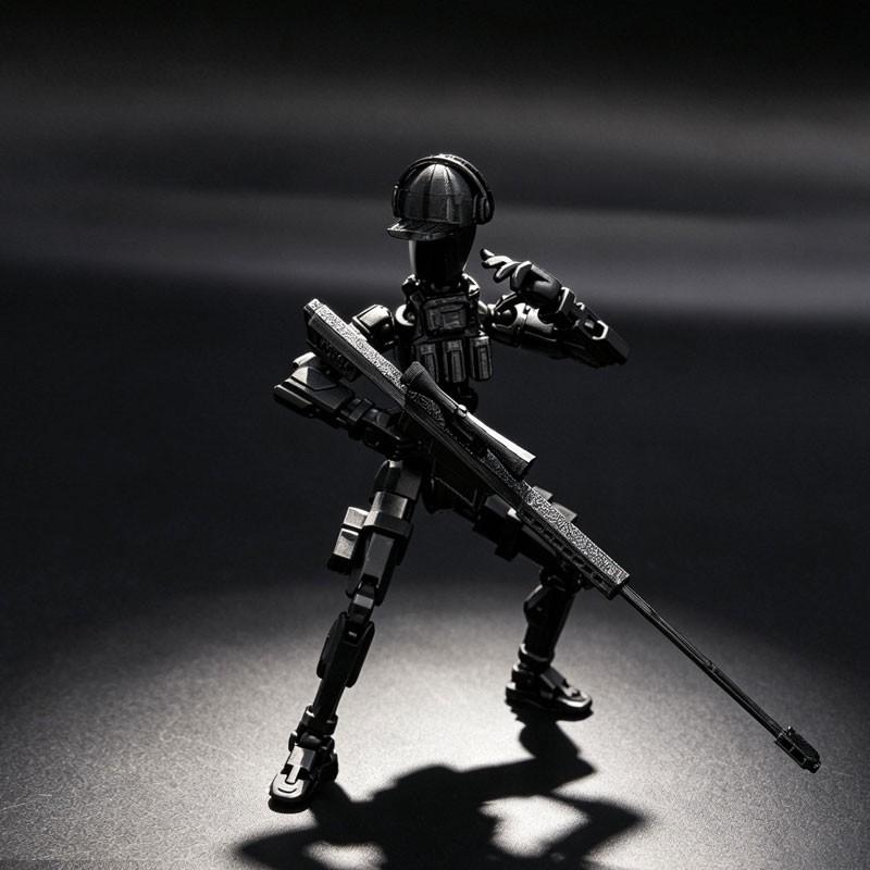 Dummy 13 Action Figure Set, 3D Printed Military Swat Soldier Model, Flexible Tactical Robot Doll, Poseable Collectible Figurines Toy Gift for Boys and Teens