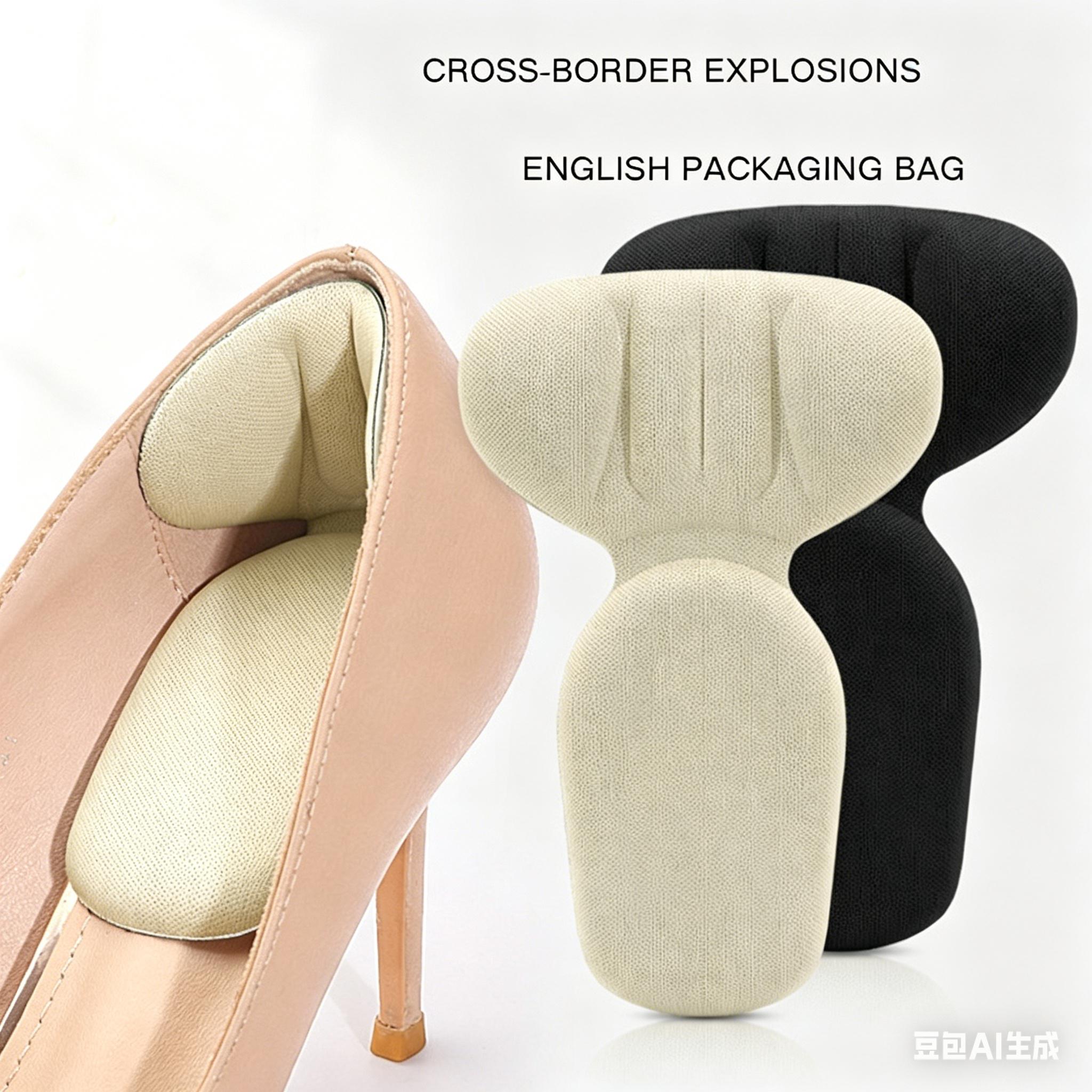 T-Shaped Heel Grips Half Sole Pads, Thickened Foam Anti-Wear Foot Cushions for High Heels