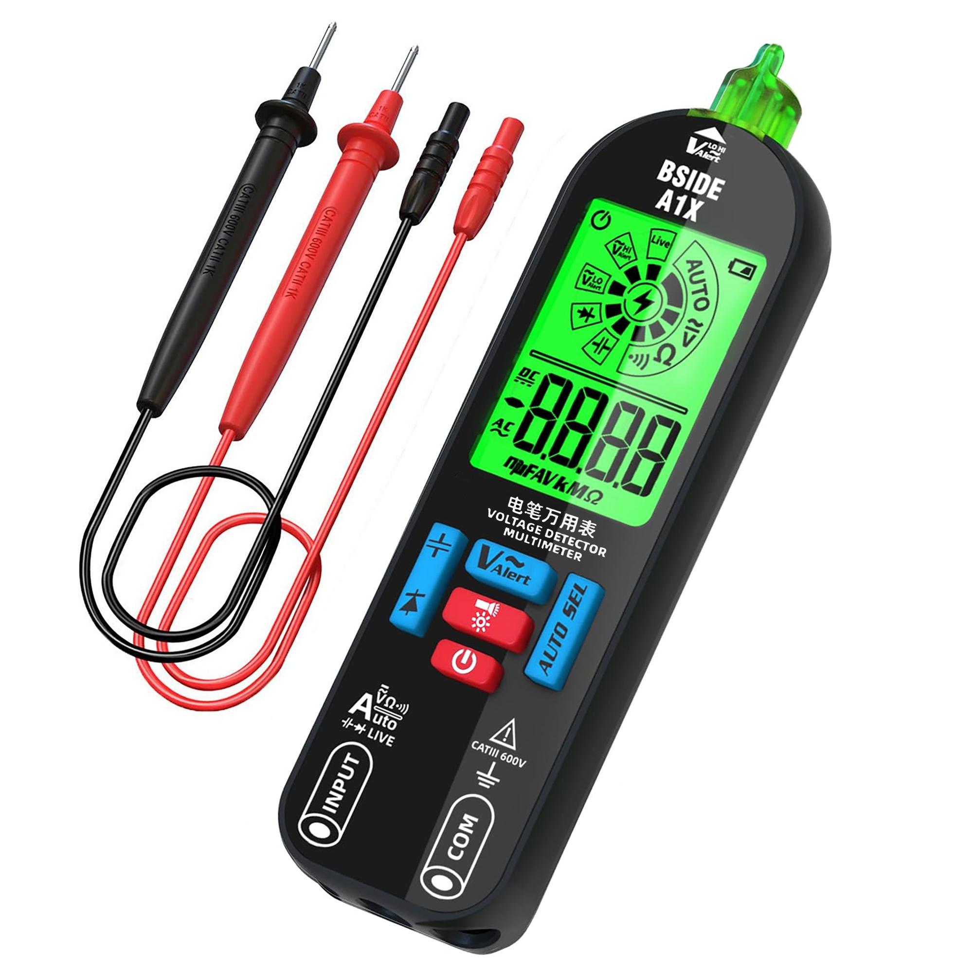 Pen-Type Smart Digital Multimeter, Auto Range, Large Screen Display, Capacitance Test, Voltage Detection, Portable Multi-Function Meter