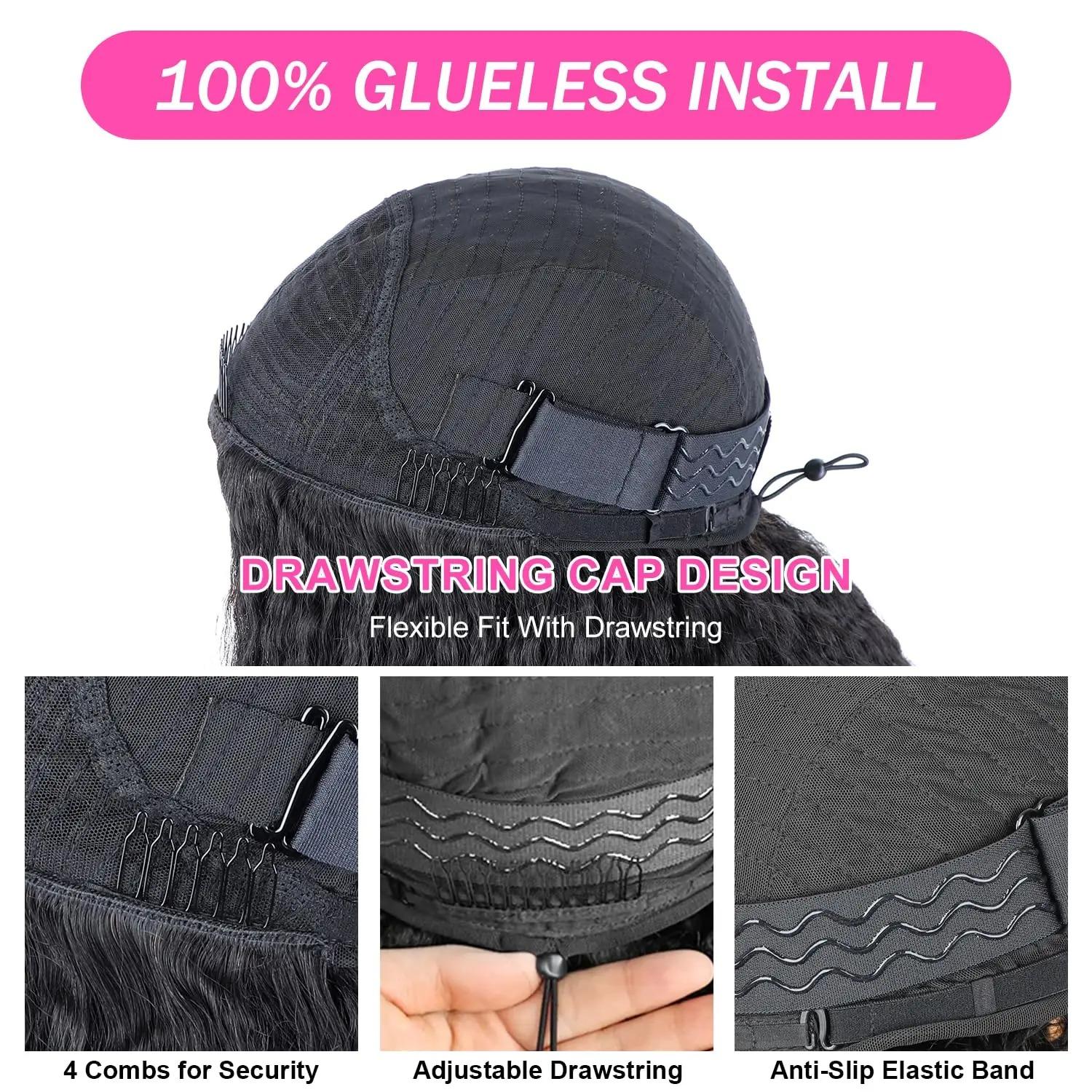 [NEW IN HALF WIG] Kinky Straight 3 in 1 Half Wig Real Human Hair for Women Glueless Wear and Go No Lace Flip Over Half Wig Beginner Friendly Seamless Clip In Wigs 200% #TikTokShopHolidayHaul