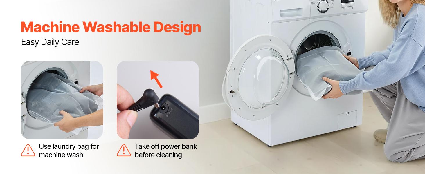 VEVOR Heated Jacket Hoodie for Men Women, Heated Sweatshirt Unisex Full-Zip with 7.4V 16000mAh Power Bank Pack, 5 Heating Zones, 3 Temp Levels, 4-8H Warmth, for Winter Outdoor Camping, Black, XL Size