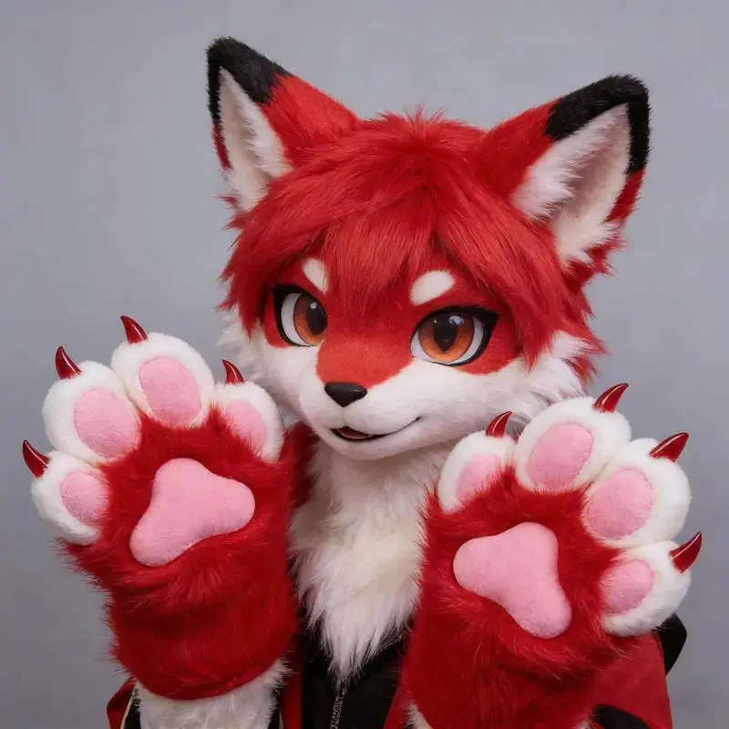 Kig Fursuit Kigurumi Furry Animal Cat Claws Nails Glove Cosplay Costume Wearable Furry Bear Paw Cosplay Props Accessories Adult