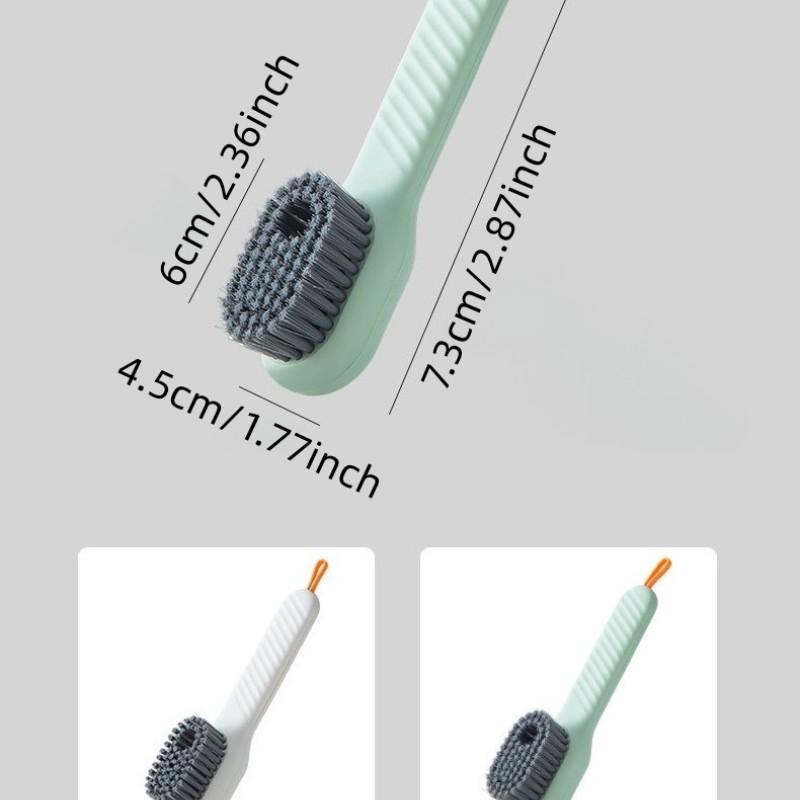 2-Pack Shoe Brush, Household Press-Type Automatic Liquid Additive Laundry Brush, Clothes and Shoes Cleaning Brush, Wholesale, Detachable, Washable