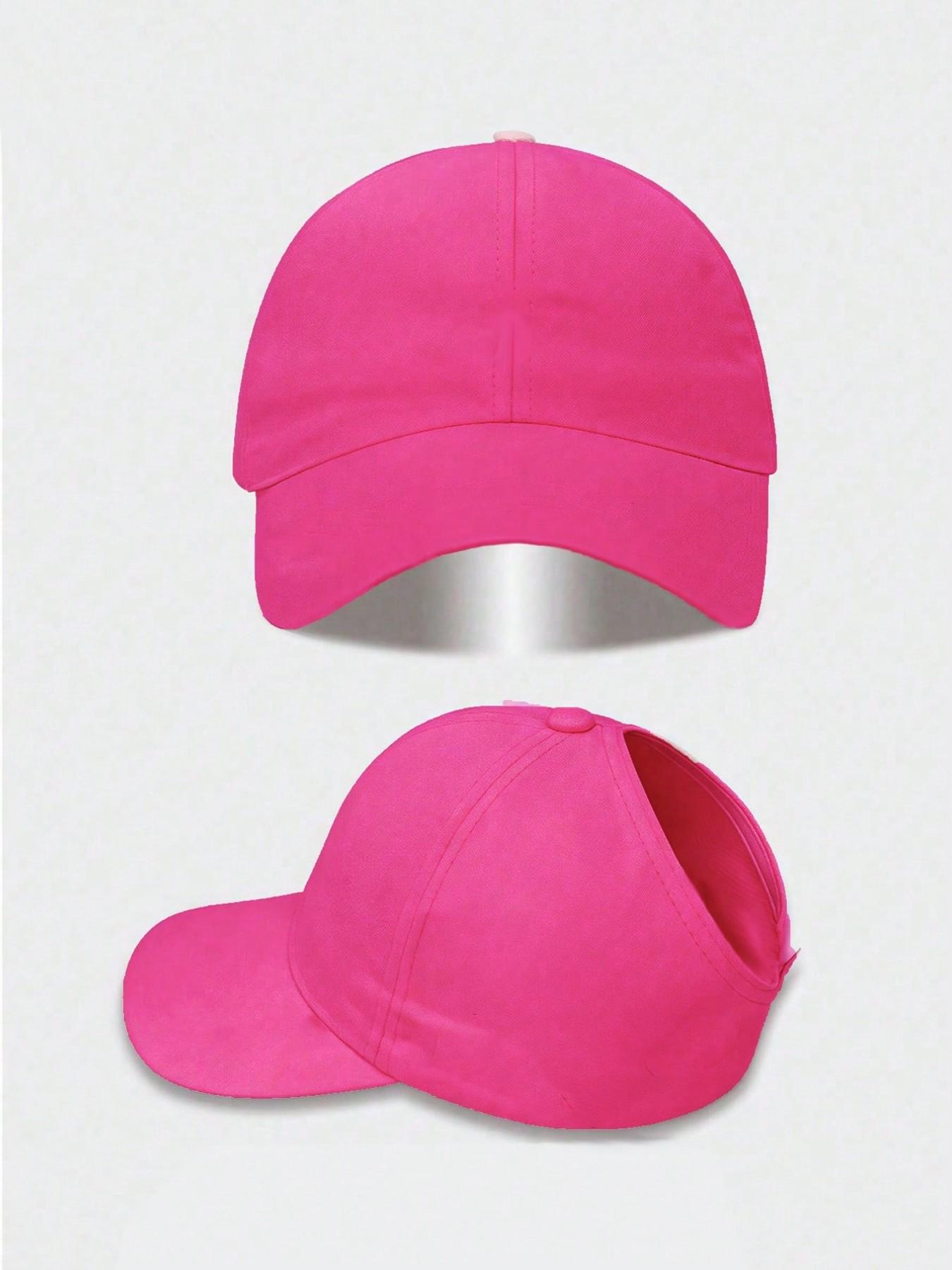 1pcs Women's Ponytail Baseball Cap, Casual Messy Bun Ponytail Hat, Lightweight Peaked Cap, Sun Hat, Fashionable Sun Hat, Suitable For Outdoor Sports And Casual Daily Wear, Lightweight Adjustable Cap