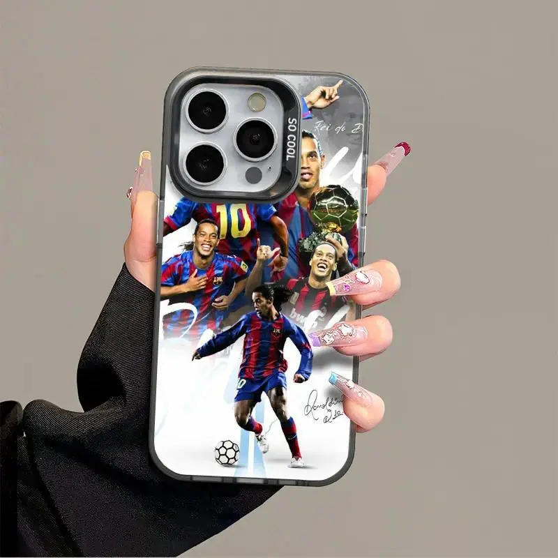Ronaldinho IPhone 17 Promax Phone Case Anti Drop Protective Case Suitable For iphone 16 15 14 13 SAMSUNG S26 S25 24 23 22 ULTRA Acrylic Soccer Phone Case