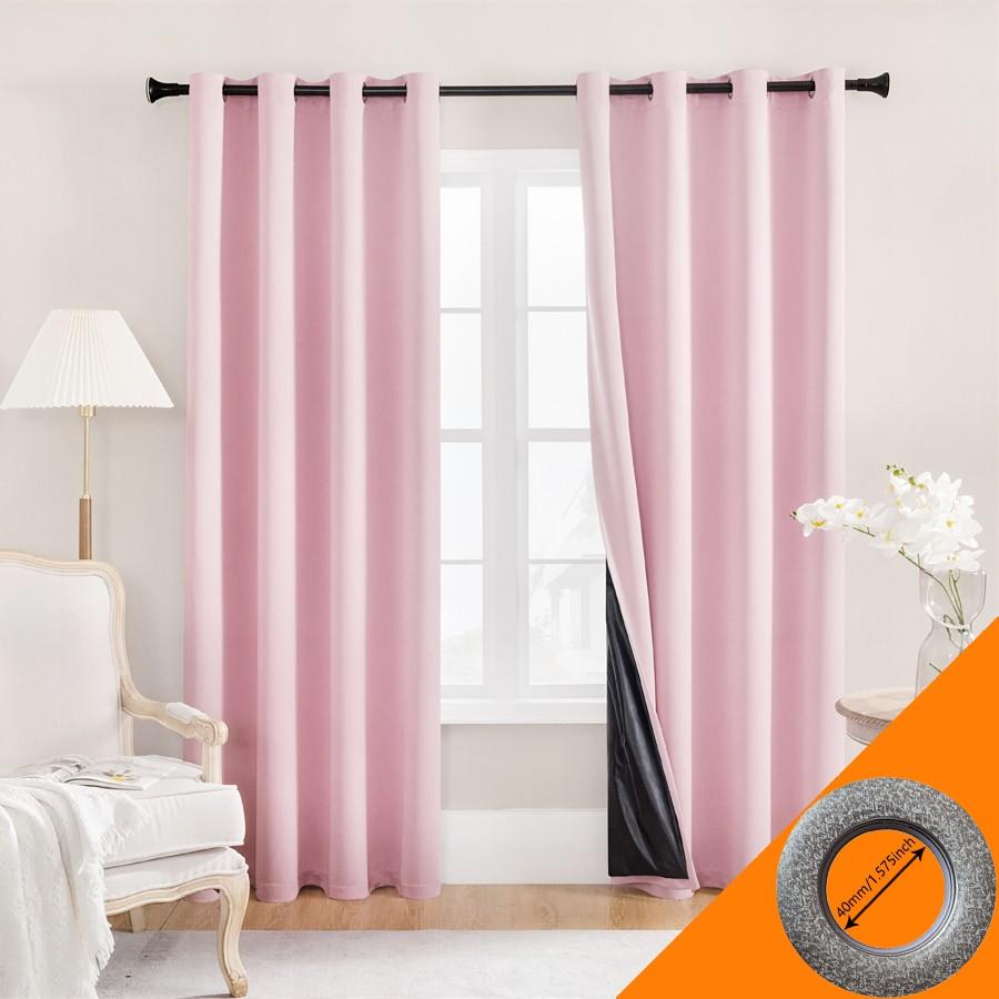2pcs Blackout Sunscreen Curtains, 100% Light Blocking, Durable & Stylish, Ideal for Bedroom/dining Room/living Room, Enhances Privacy
