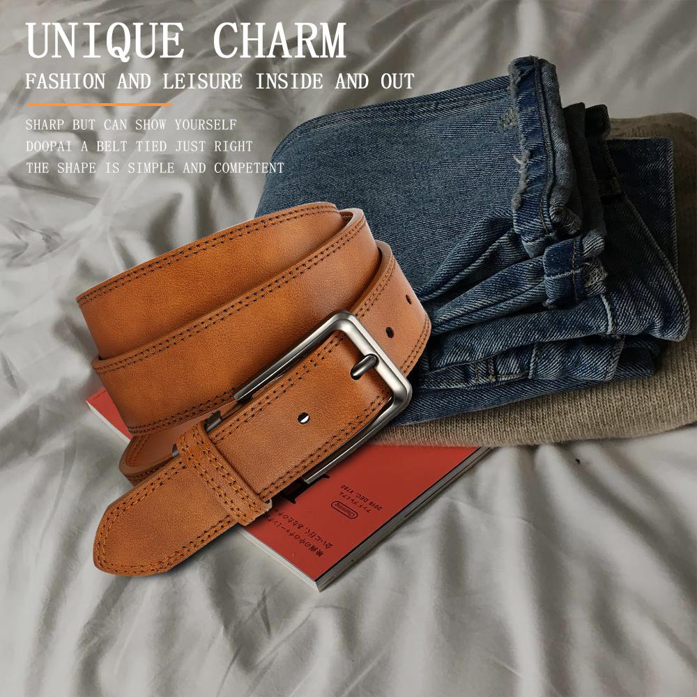 1PC Men's Fashion Classic Retro Denim Belt, DOOPAI Versatile Temperament Casual Men's Belt, Is A High-quality Choice for Gifts, Halloween, Father's Day