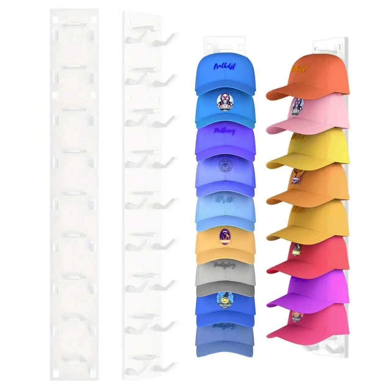 Wall-Mounted Baseball Cap Storage Rack, Multipurpose Hat Hooks and Display Shelves for Closet Doors and Bedroom, Available in 1 or 2 Pieces #GLOBAL PICKS