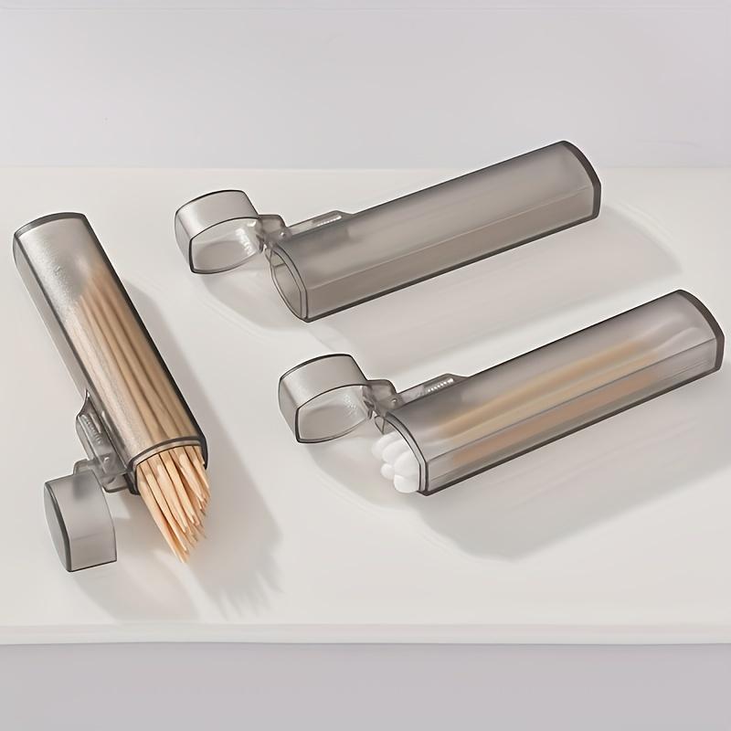[3pcs] Clear Portable Toothpick Case - Compact, Easy-to-Use Holder for Outdoor Travel, Kitchen & Restaurant