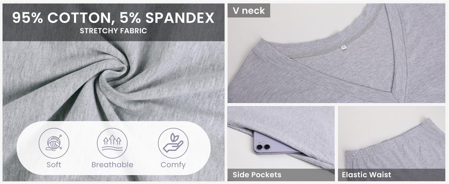 Tanming Women's Oversized 2 Piece Workout Hot Shot Set - Reversible V Neck Tee & Biker Shorts - Casual Streetwear for Yoga & Lounging - Flowy & Comfortable #SpringStatements