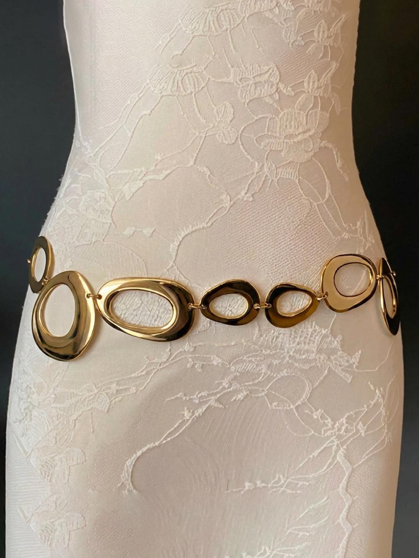 Women's Minimalist Elegant Metal Body Chain with Round Detail, Trendy Versatile and Exquisite Body Jewelry, Perfect Birthday Gift