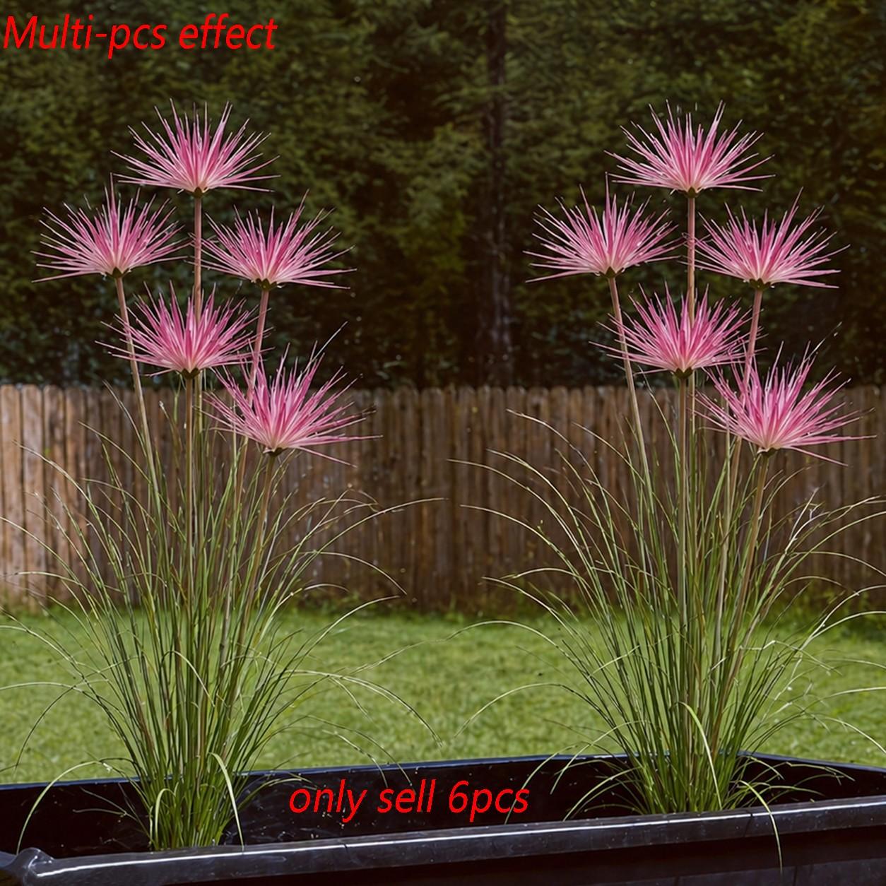 6pcs Realistic Artificial Flowers and Plants, Outdoor Greenery, Outdoor Fake Flowers, Spring & Summer Decor, Home, Office, Balcony, Patio, Porch, Garden, Lifelike Artificial Flower, Plastic Floral Plant