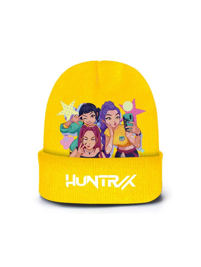 2025 New Style Kpop Demonhunters Printed Knit Cap Fleece Cap Beanie Hoodie Youth Unisex "Kpop Demonhunters" Same Style