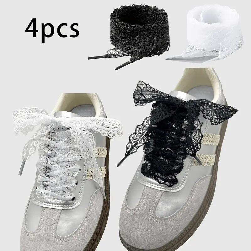 2 Pairs Colorblock Lace-Up Shoe Laces, Durable Replacement Laces, Ideal for Sports Shoes and Casual Wear