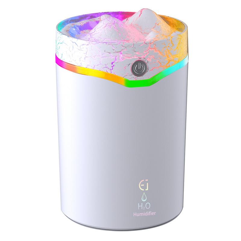 Volcano Simulation Aroma Lamp Humidifier, Home Bedroom Desktop Silent Mist Spray, Colorful Atmosphere Light, Quiet Water Sprayer
