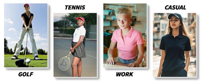 Women's Polo Shirts UPF 50+ Casual Sun Protection Work Quick Dry 4 Buttons Short Sleeve Collared Golf Shirt XS-3XL Women's Polo Shirts UPF 50+ Casual Sun Protection Work Quick Dry 4 Buttons Short Sleeve Collared Golf Shirt XS-3XL