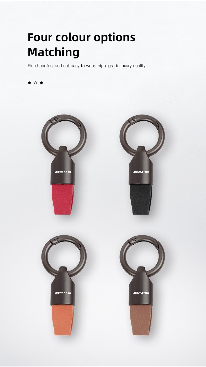 Zinc Alloy Leather Car Key Chain Strap Keyring For Mercedes Benz AMG GLE GLS CLA CLE GLC CLS GLA W223 W213 W206 W464 W247 W167 W166 W222 W205 W204 W177 W246 W212 W221 W463