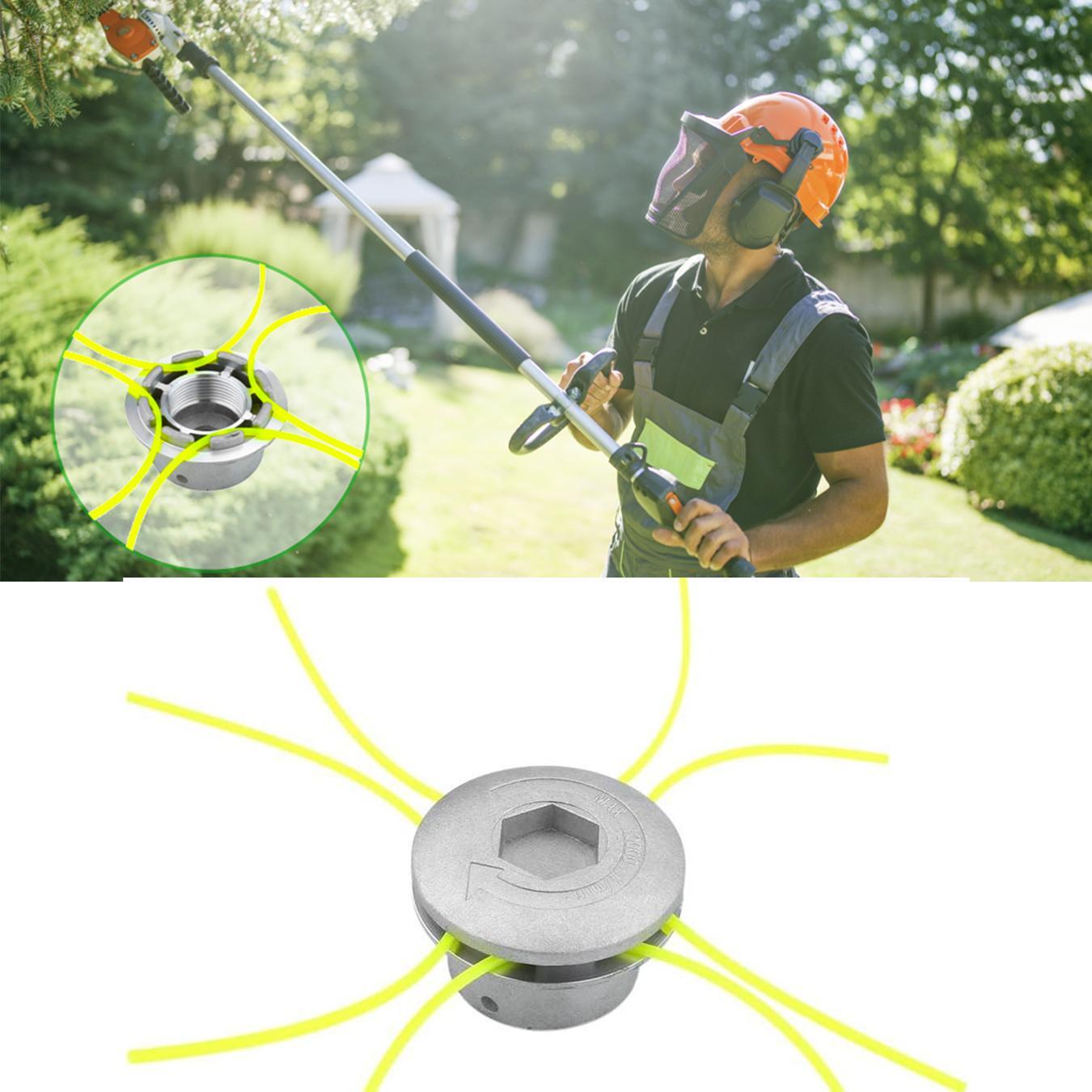 Trimmer Headss Grass, Universal Aluminium Weed Eater Heads with Four Lines, for most lawn mowers, practical and compact, with low vibration and good wear,Weed Eater Heads Trimmer Heads Replacement for Grass Cutter Accessories,Grass Brush Cutter Accessory