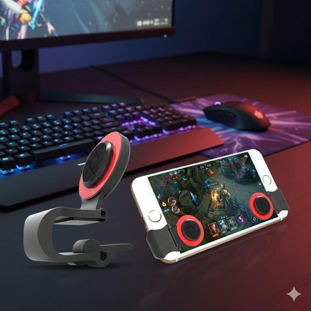 Portable Wireless Bluetooth Mobile Game Controller for iPhone & Android - Mini Joystick for Touchscreen Devices, Travel-Friendly Gaming Gadget, Smartphone Gamepad.