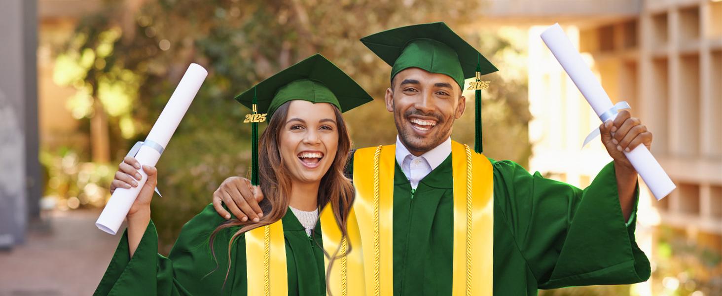 Matte Graduation Cap and Gown 2026 Set with Tassel Graduation for High School College Bachelor