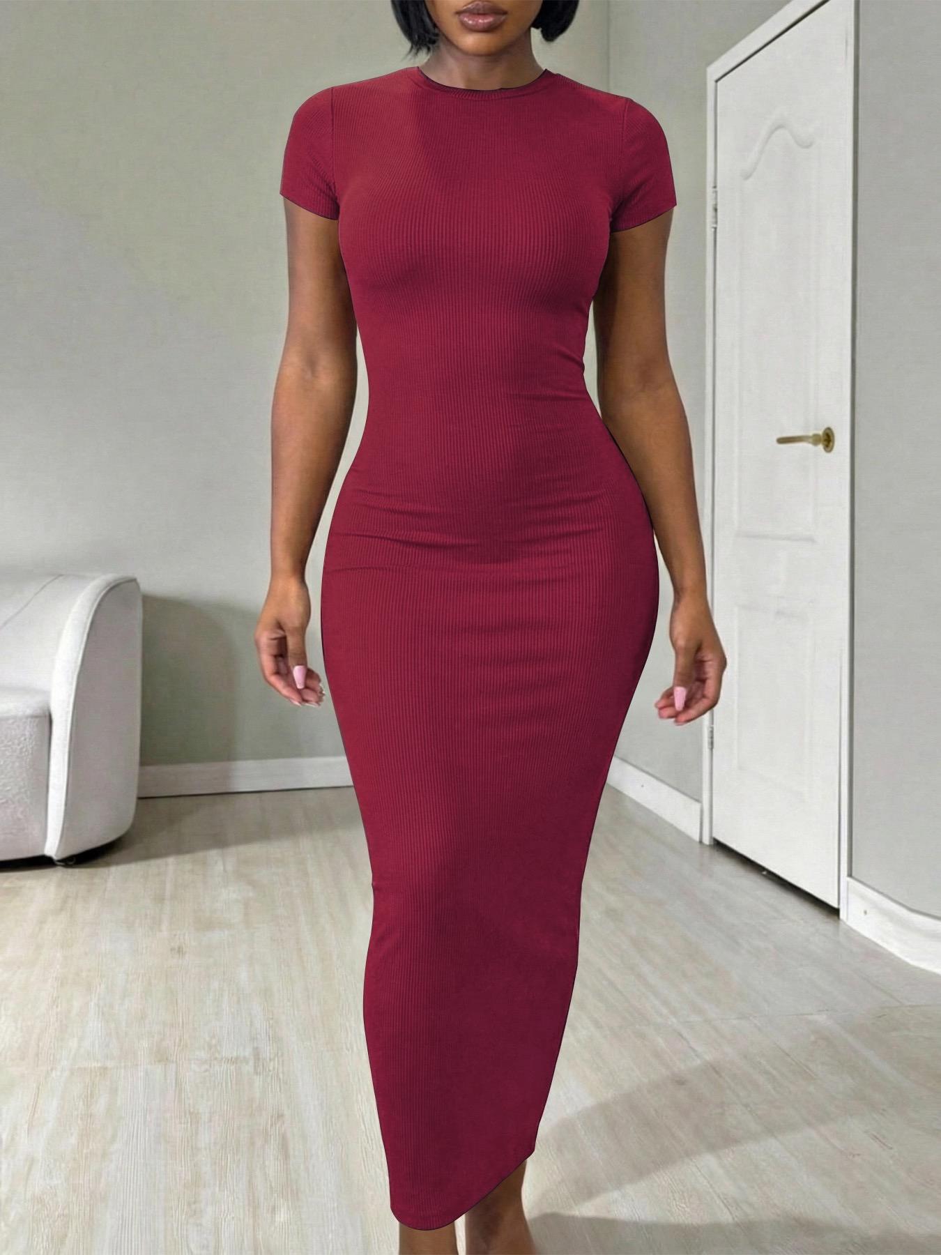 Buttery Soft Ribbed Bodycon Dress| Open Back Maxi Dress for Curvy Women Buttery Soft Ribbed Bodycon Dress| Open Back Maxi Dress for Curvy Women