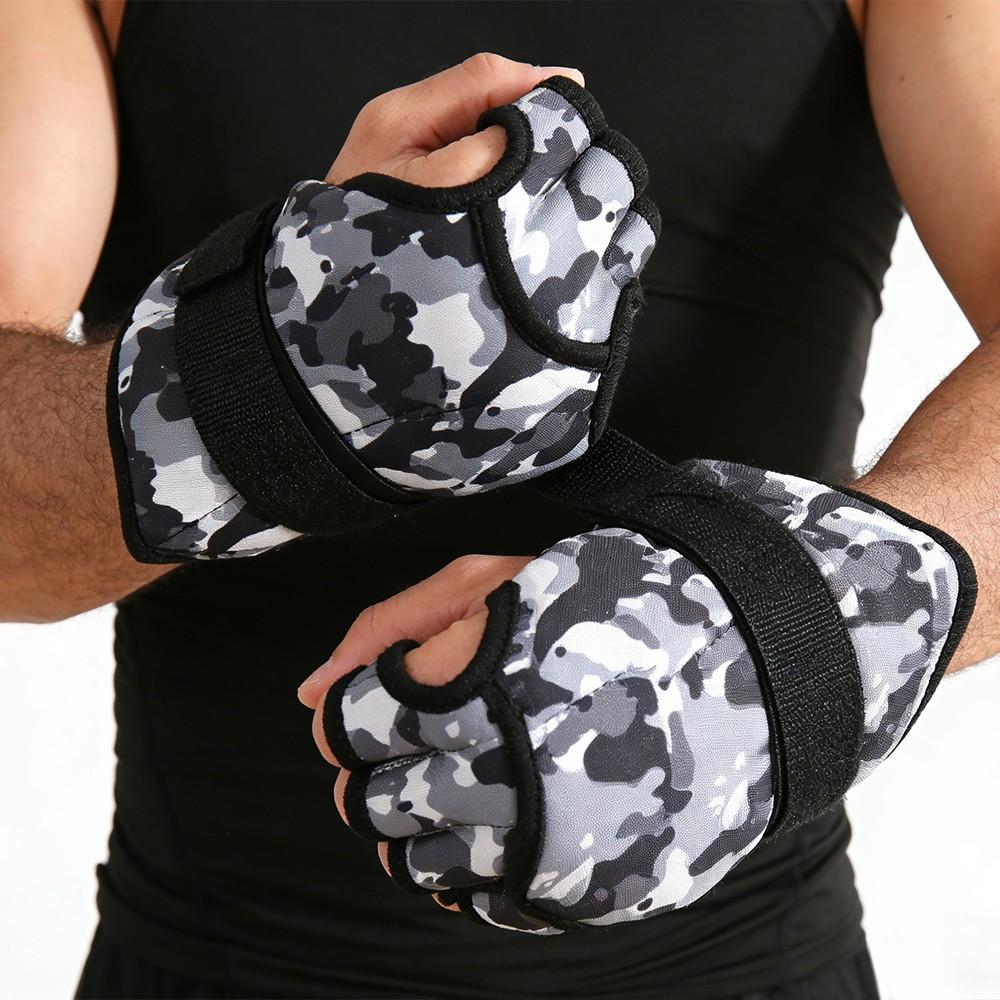 1 Pair Wrist Weighted Sandbags with Finger and Thumb Holes, Available in 1kg or 2kg for Men and Women Training Gloves for Boxing and Running Sports Fitness