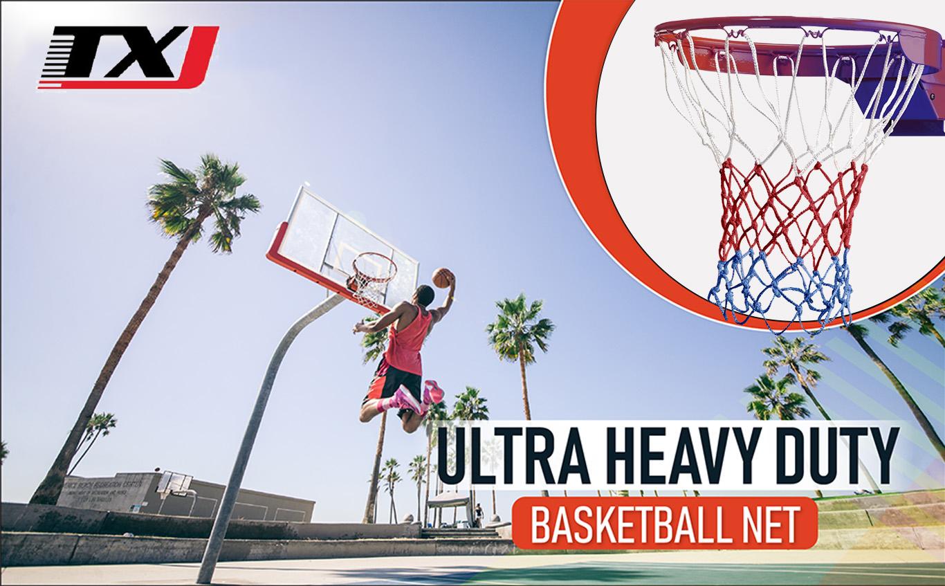 Basketball Net Replacement, 12-Layer Professional All-Weather Anti-Vibration, Fits Standard Indoor/outdoor Hoops, High-Quality Basketball Accessories