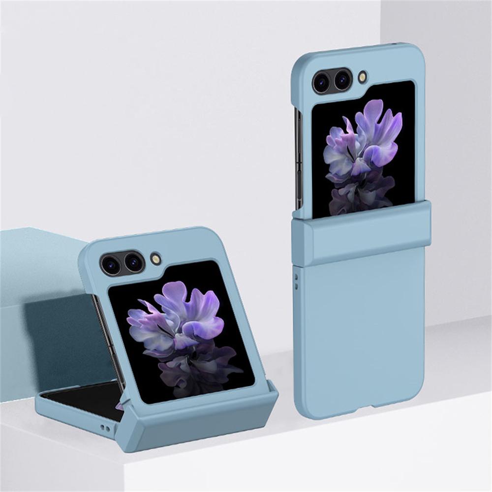 Luxury 3-in-1 Hinge Protection Foldable Smartphone Casing for Samsung Galaxy Z Flip 3/4/5/6/7, Ultra-Thin Shockproof Hard PC Armor Accessory for Handheld Devices, Polycarbonate