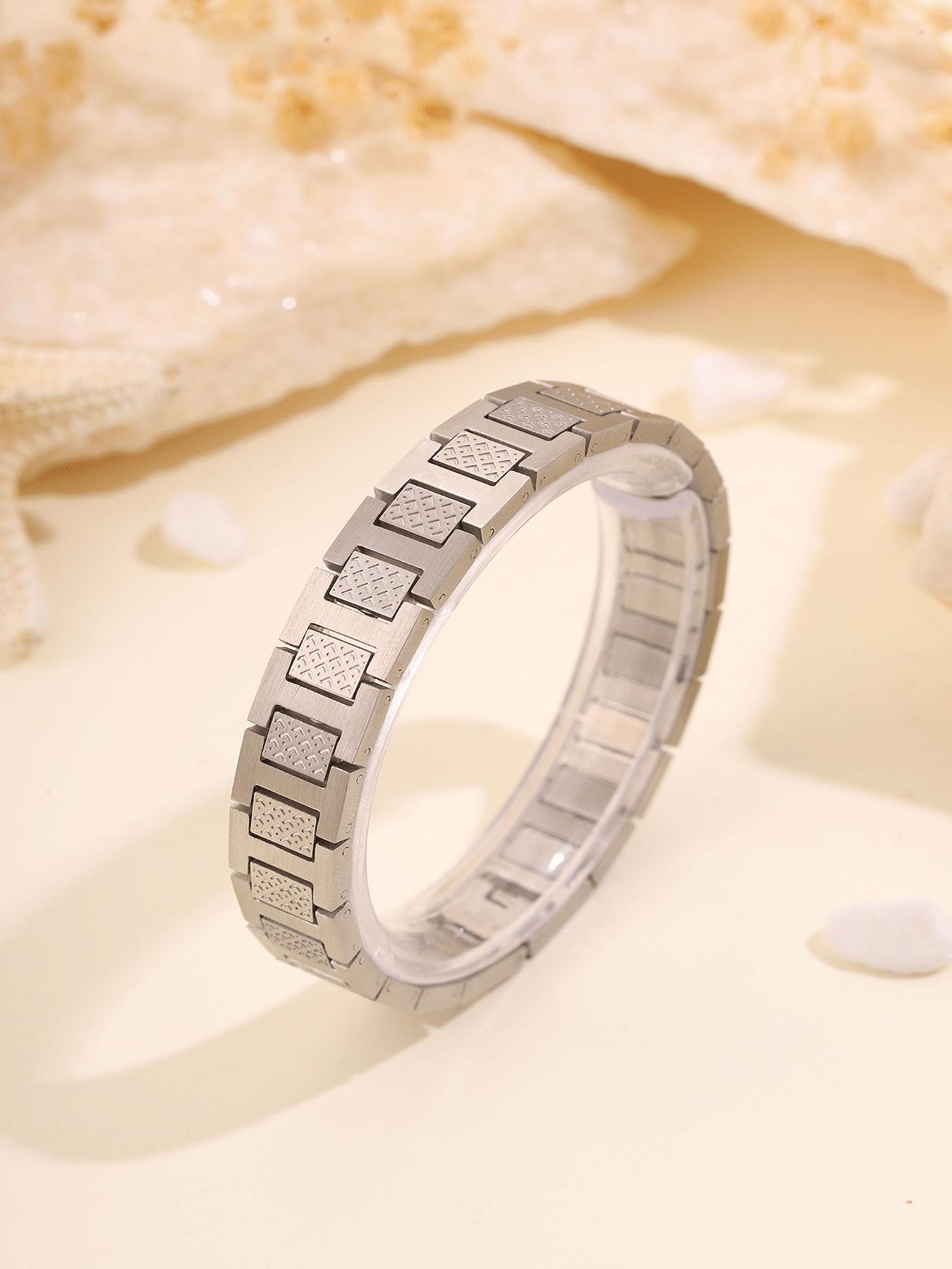 Fashion Retro Stainless Steel Crocodile & Fish Band Bracelet, Ideal for Men, Daily Wear, Parties, Gifts for Boyfriend, Friend, Father