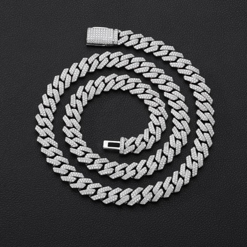 【#N90】UCCIYO 10mm 18K Gold-Plated Cuban Chain with Lab-Grown Moissanite S925 Sterling Silver Synthetic Moissanite Necklace for Women Men Hip Hop Jewelry Gift