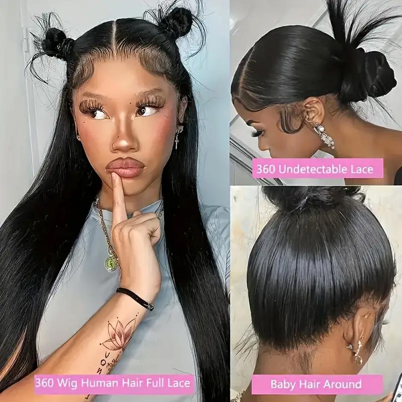 Bling Hair 360 Lace Frontal Wigs Raw Brazilian Human Hair Lace Front Wigs Cheap Smooth Straight Wigs For Black Women 180 Density