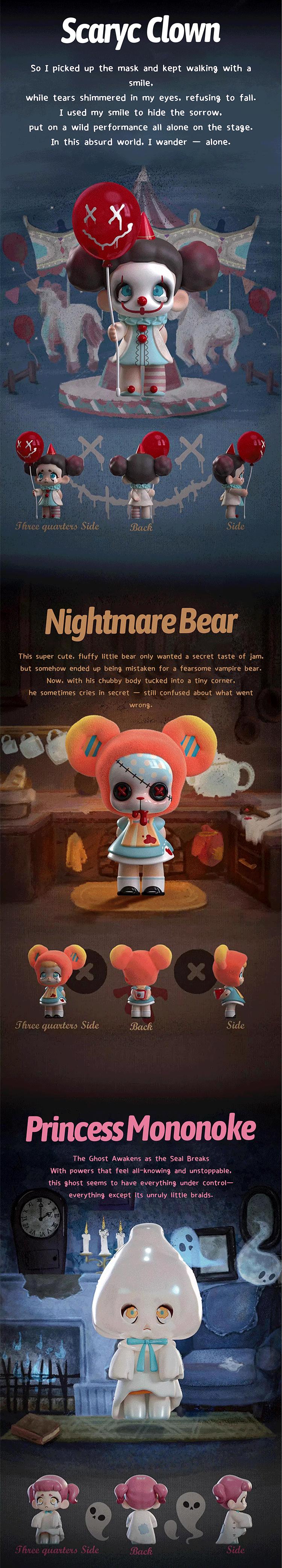 CALEMBOU Kasa Not a Villain Series Anime Blind Box, Cute I'm Not A Clown Series Blind Box Figure for Desktop Ornament Collectable PVC Figure for Halloween Christmas Gifts