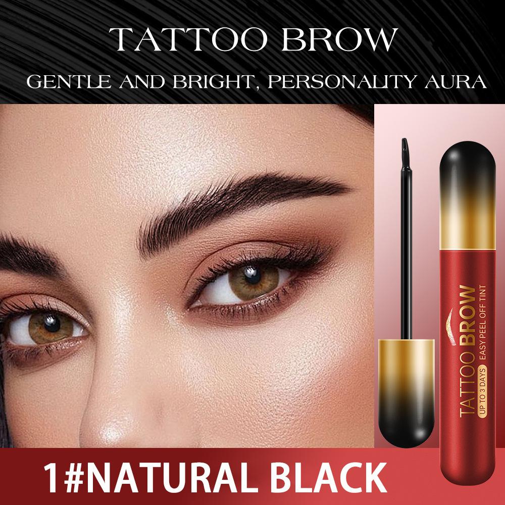 Peel-off Eyebrow Gel, Semi-permanent Brow Tint, Waterproof and Sweat-resistant, Long-lasting Color, Natural & Voluminous Brow Shape, Easy Peel-off Removal, Creates 3D Wild Brows.