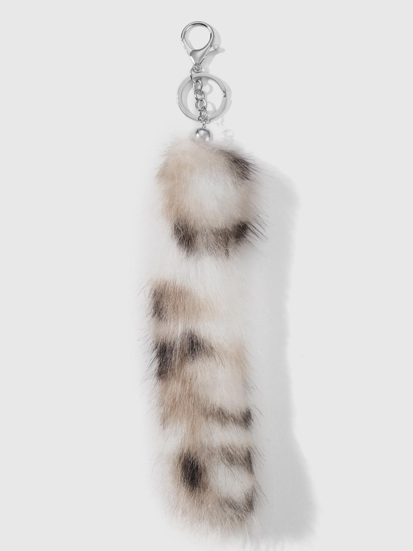 Super Giant Plush Fox Tail Bag Charm Keychain, Fashionable Halloween Handbag Accessory, Eye-Catching Style Statement for Bags & Clothing Decorations